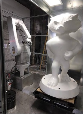 DISPLAYED STATUES OF BUCKY IN MADISON PAINTED BY ROBOTS