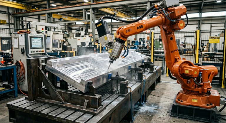 Robotic Milling Stability in a large-format robotic milling cell