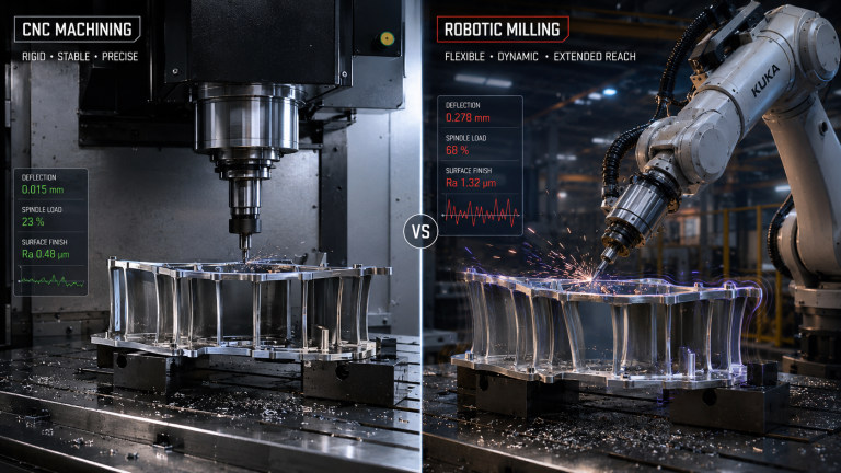 robotic milling vs CNC for thin-wall and rib machining