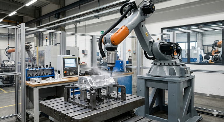 robotic milling support structure