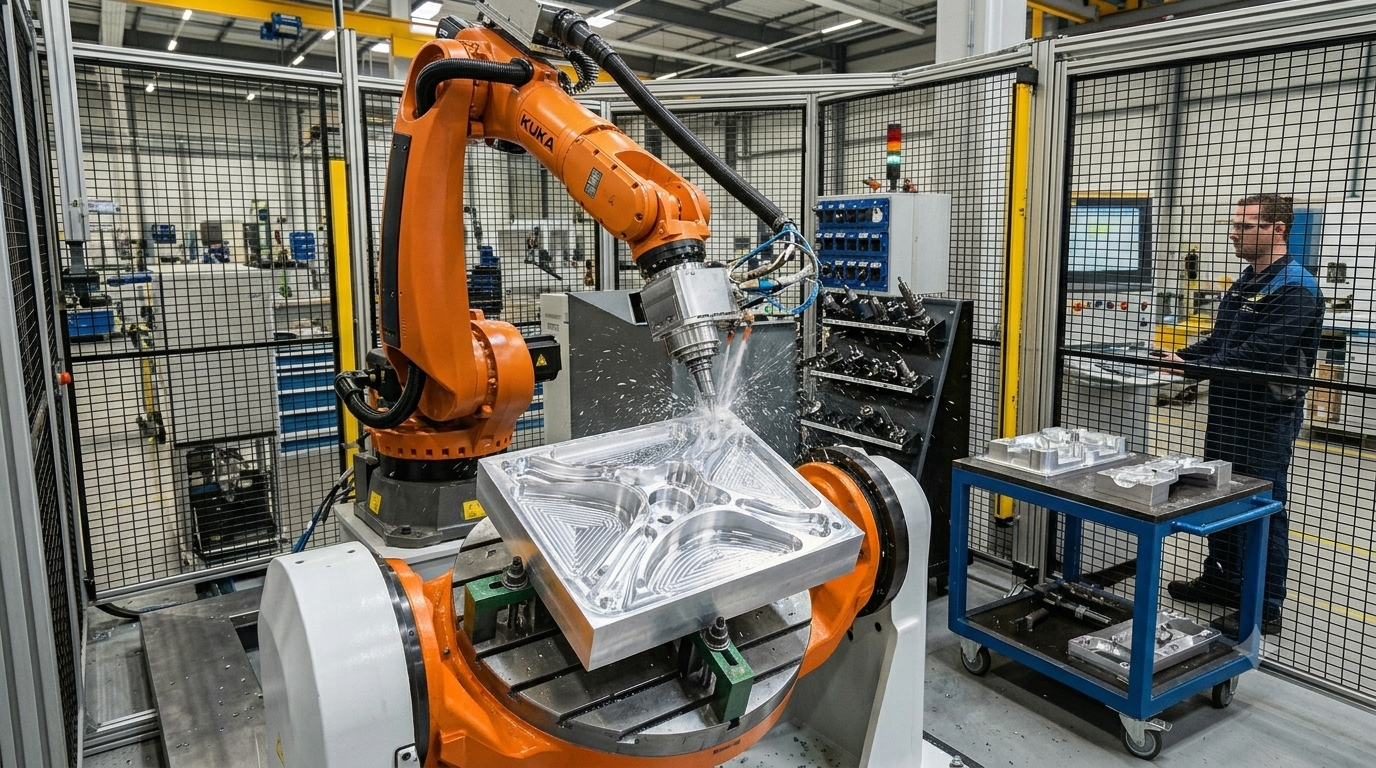 Robotic machining repeatability validation on a custom geometry component